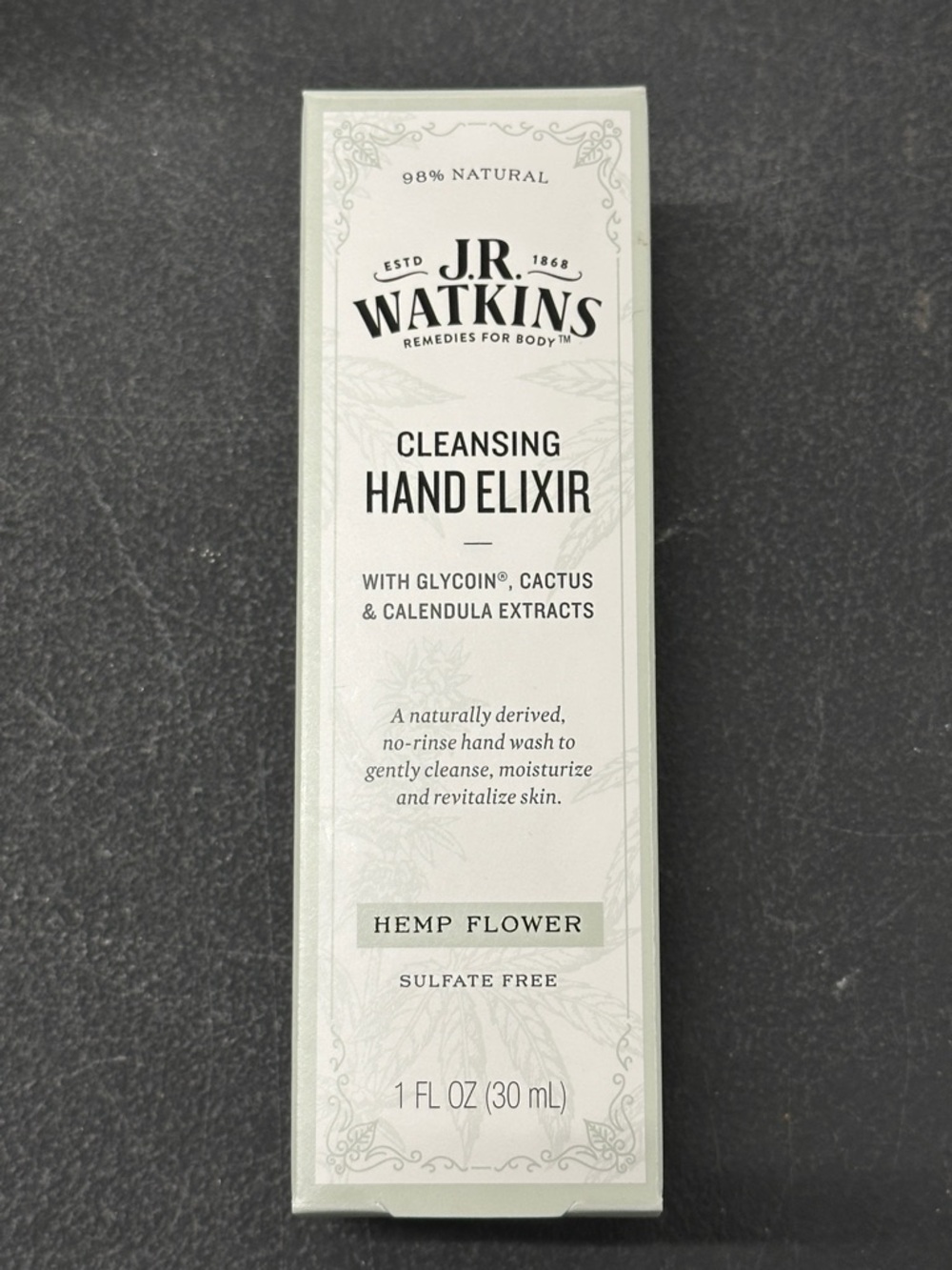 J.R. Watkins Cleansing Hand Elixir - Hemp Flower (1 fl oz)